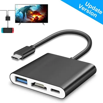 

2020 New Three-in-one Multifunction Exquisite Converter DN350B For Nintendo Switch HDMI Video TYPE-C Converter HOT