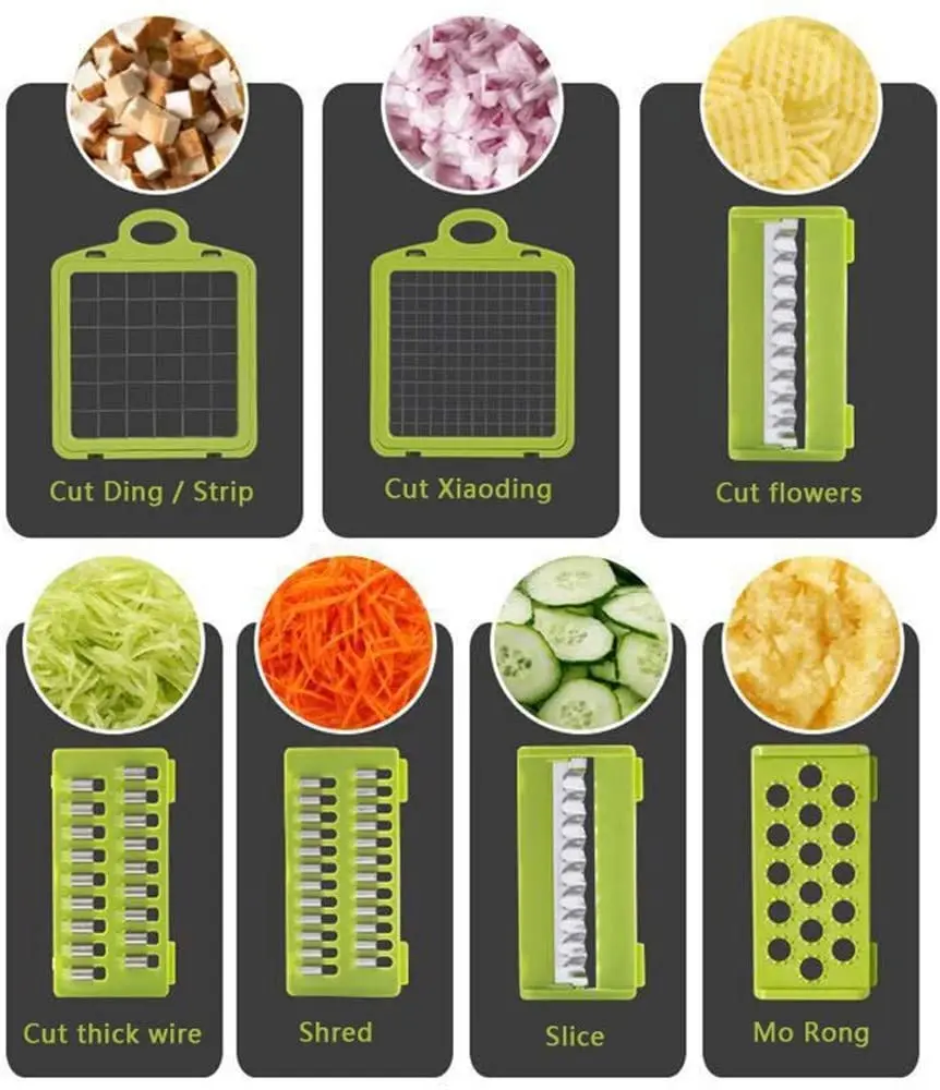 12 in 1 Multifunctional Vegetable Slicer Cutter Shredders Slicer With –  BeCookAware