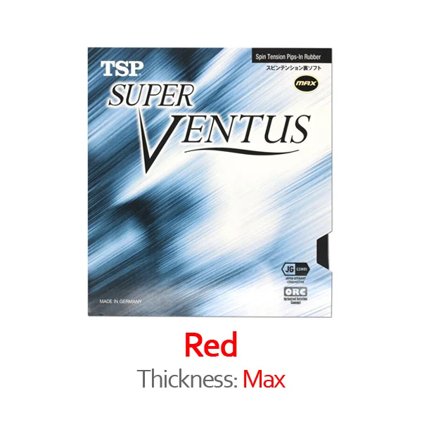 Red Max TSP супер вентус резиновый для настольного тенниса(напряжение вращения, сделано в Германии) Pips-in TSP VENTUS пинг понг губка - Цвет: Red Max