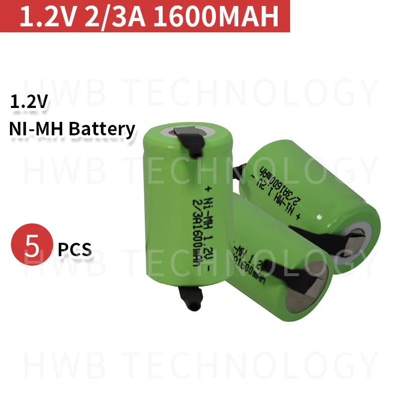 KX Оригинальный Новый 1 2 V 2/3A 1500mAh Ni MH 2/3 A перезаряжаемый аккумулятор с контактами