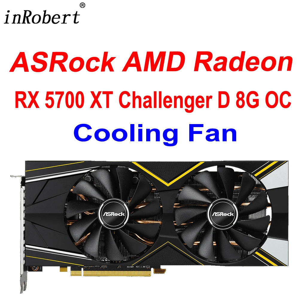 Сменный вентилятор охлаждения 95 мм для графической карты ASROCK Radeon RX 5700 XT Challenger D 8G OC