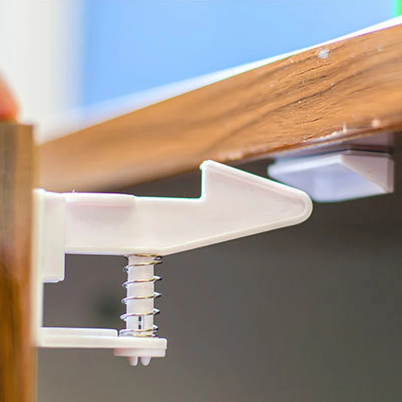 Cerradura de seguridad multifunción para niños y bebés, cierre de plástico para armario, puerta, cajón, Protector de seguridad, 10 Uds.