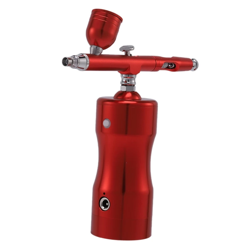 

Auto Airbrush Kit Rechargeable Handheld Mini Air Compressor Airbrush Set with 0.4mm Nozzles, Portable Cordless Airbrush with Low
