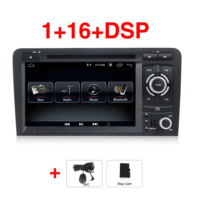 MEKEDE Android 9 четырехъядерный 1024*600 автомобильный dvd-плеер gps навигатор для Audi A4 gps(2002-2008) Audi S4/RS4/8E/8F/B9/B7 Автомагнитола - Цвет: 1G RAM 16G ROM