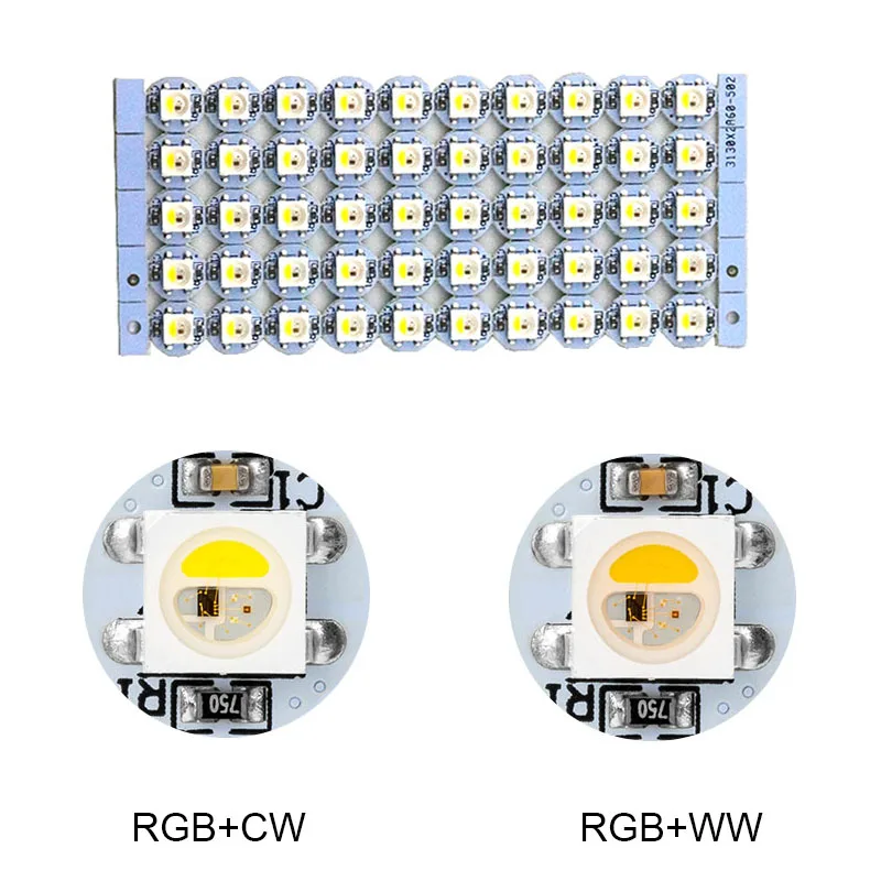 10~ 1000 шт SK6812 индивидуально адресуемый светодиодный чип пикселей цифровой RGBW/RGBWW/теплый/белый PCB 10 мм 5050 SMD 5 В для светодиодный ленты