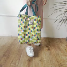 Сумка через плечо двойного назначения стиль Женская сумка тренд зеленый лес печатных большой объем студентов сумка для покупок