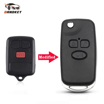 

Dandkey Modified Flip Key Car Remote Key Shell Uncut Blade Case Replacement For BYD F3 F3R Fob 3 Buttons Folding Key Blank Cover