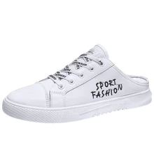 Мужская обувь; коллекция года; Новинка; модная повседневная обувь для студентов; Цвет белый; Мужская трендовая дышащая парусиновая обувь; мужские кроссовки; YGb-7115