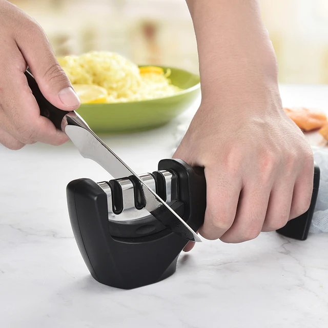  4-in-1 Kitchen Knife Accessories: 3-Stage Knife