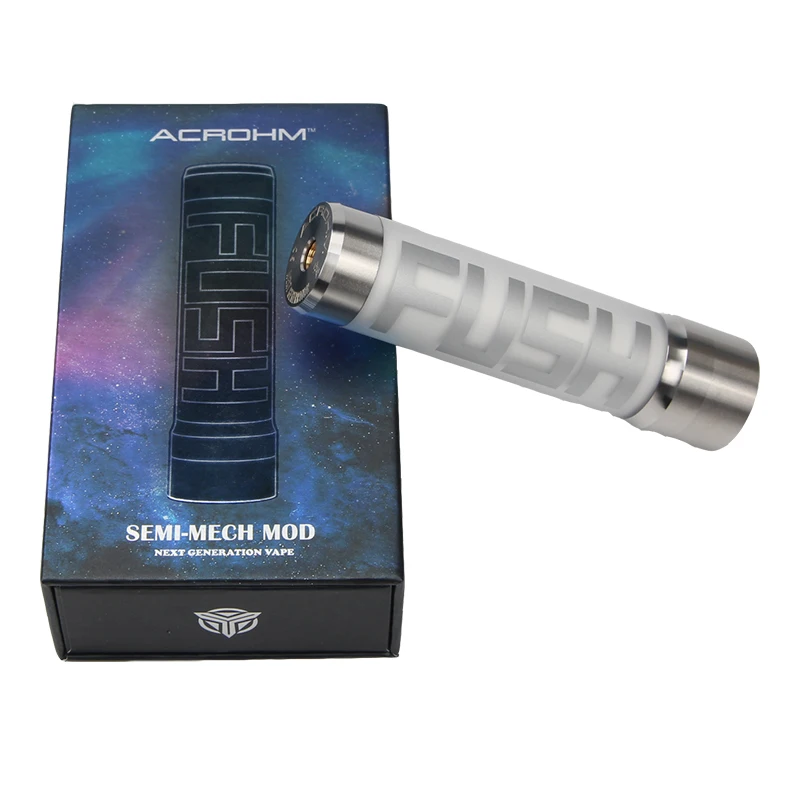 Acrohm Fush Semi-Mech Mod с передовым ACE чипом диаметром 26 мм электронные сигареты Vape Semi-mech светодиодный трубчатый мод