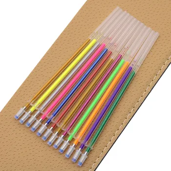 

12pcs / 12-color flash Ballpint Gel Ink pen Highlight Recruitment Fully Burning Pen Painting Stationery