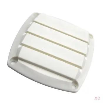 

2x Round Plastic Marine Louvered Vents Round for 3'' inch Tube Hose - White