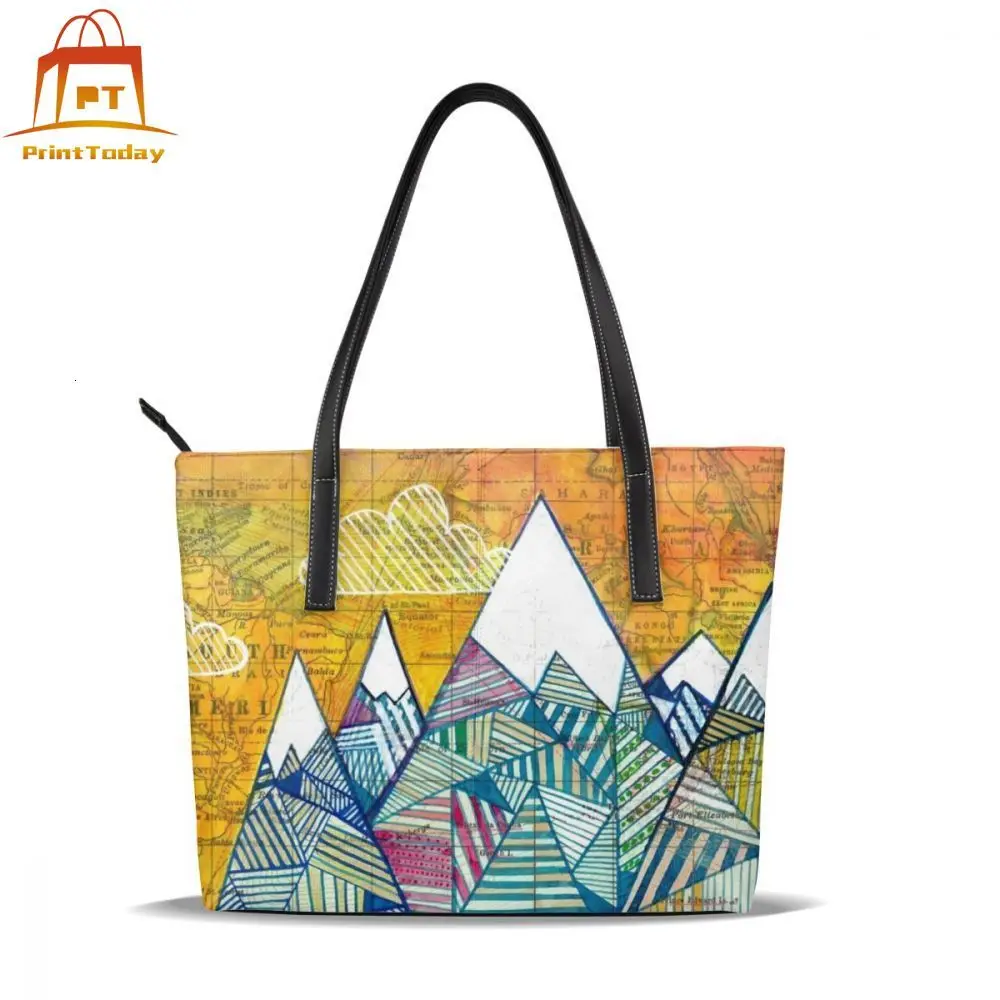 geometric print handbag