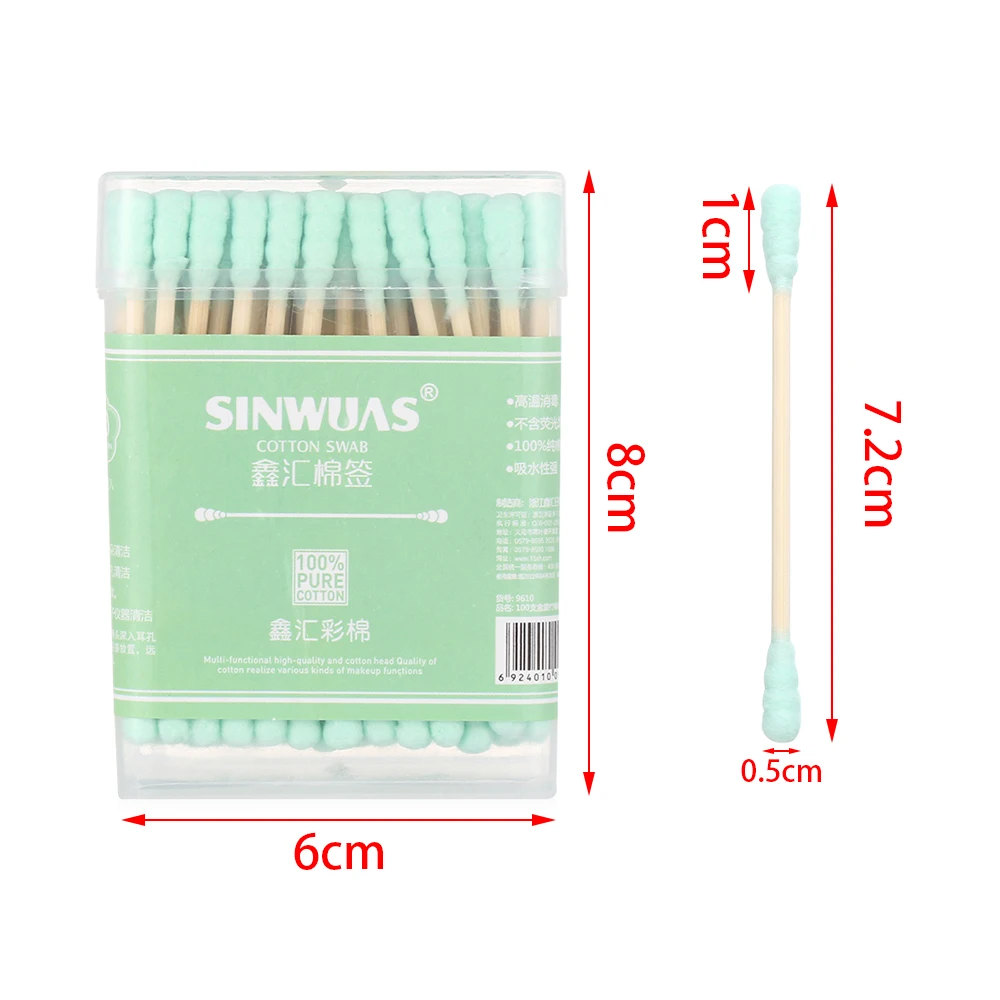 100/200 шт бамбуковые ватные палочки мягкие ватные палочки для чистки ушей тампоны микрокисти Cotonete инструмент для ухода