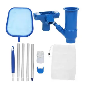 

Swimming Pool Maintenance Cleaner Tool Kit Hand Held Water Vacuum Skimmer Kit