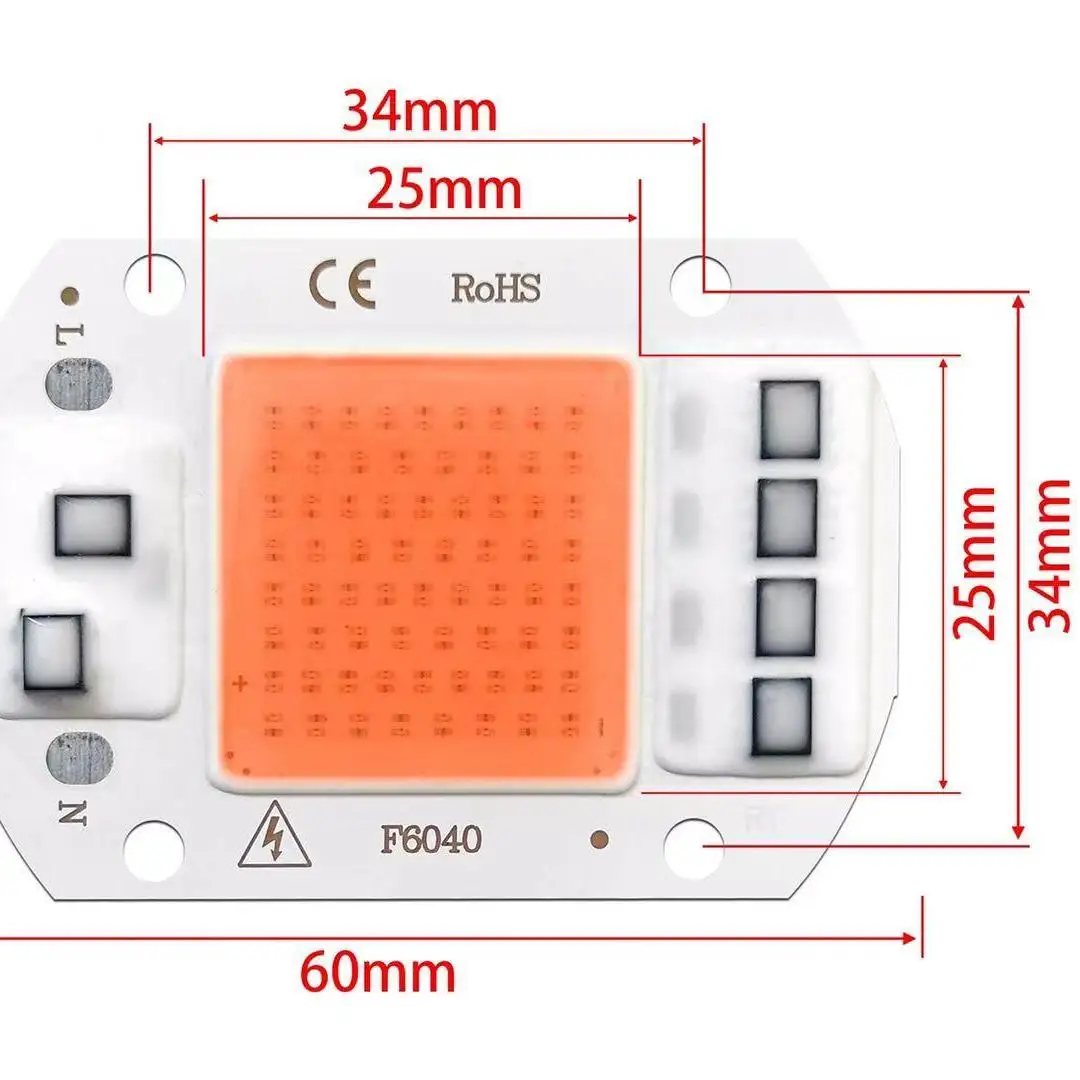 10 PCS Full Spectrum 220V 110V 20W 30W 50W LED Bulb Lamp Chip Cob for Plant Growing