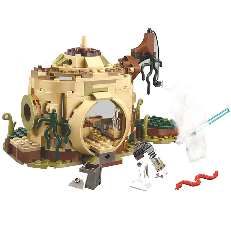 

241pcs Bela 10904 Star Wars Series Yoda's Hut Luke Skywalker R2-D2 Building Block Bricks Toys Compatible With Bela 75208 B775