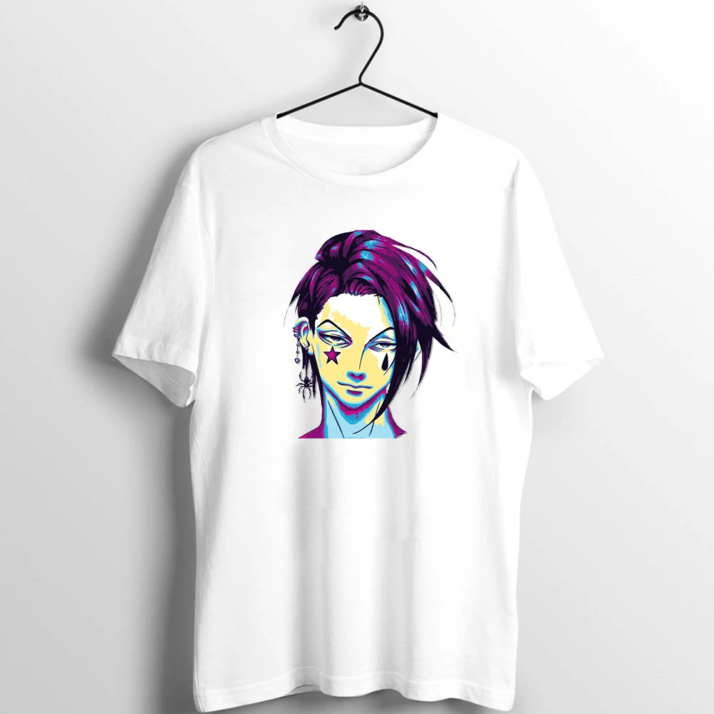 

Anime Tshirt Men short sleeve HISOKA MOROW Japanese Harajuku T-shirt Unisex basic white color Hipster Tees Women Streewear