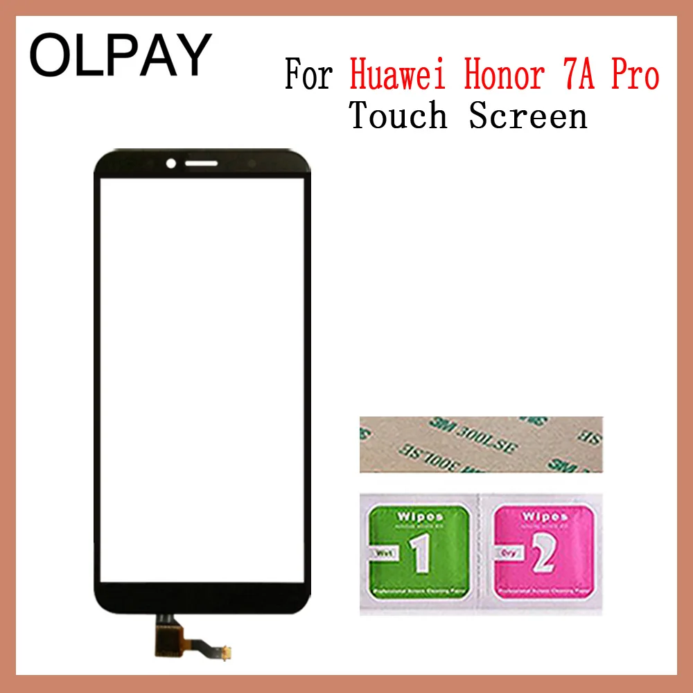 Black No Tools Мобильный телефон 5," дюймовый сенсорный экран для HuaWei Honor 7A Pro AUM-L29 сенсорный экран дигитайзер Панель переднее стекло объектив сенсор - Цвет: Black No Tools