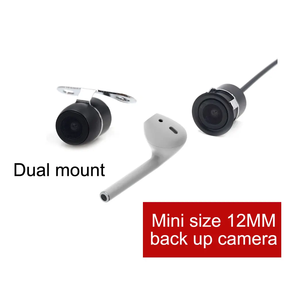 카산보 12mm 미니 후방 카메라 가이드 라인 전환 가능한 야간 시야 카메라 720P 방수 차량 주차 보조