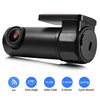 

Car DVR Camera Recorder HD Digital Registrar Video Recorder WIFI Wireless APP Auto Wide Angle Monitor Car Registrar Black Box