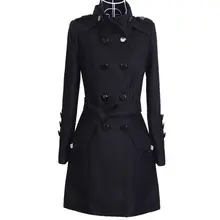 Sisjuly теплый пояс негабаритных пальто повседневное двубортное Женское шерстяное пальто Офисная Женская ветровка Осень Зима Горячая