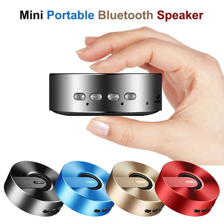 Оригинальный Мини Bluetooth динамик Портативный беспроводной громкий Бас Звук
