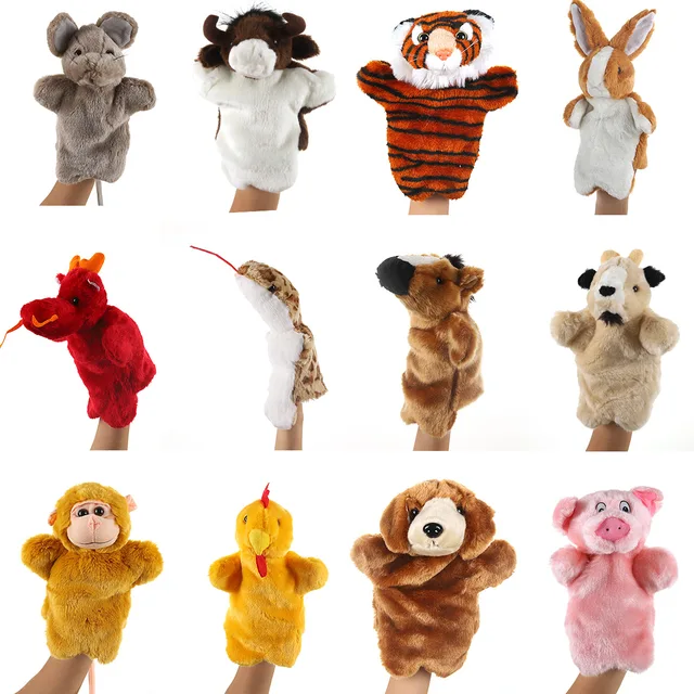 variety of simulation animal hand puppets Early childhood education tools cute soft Lovely Soothing doll kids bitrthday gift 3