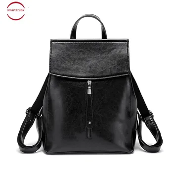 

Genuine Leather Backpack Purse For Women Travel Large College Shoulder Bag Brown HIGH-END MATERIAL Adjustable Backpack Strap