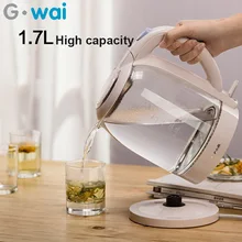 1800 Вт бытовой электрический чайник высокого боросиликатного стекла чайник быстрый нагрев кухня анти-сухое сжигание здоровья горшок 220 В