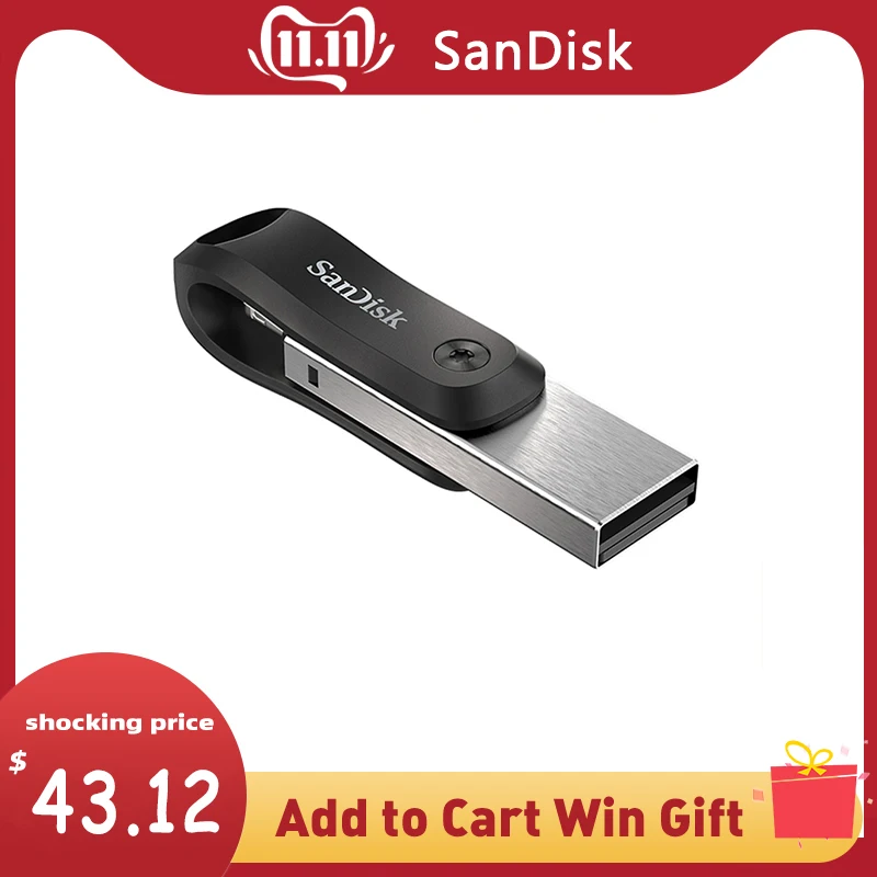 SanDisk USB флэш-накопитель iXPand U диск OTG Lightning Разъем USB3.0 256GB 128GB MFi для iPhone& iPad SDIX60N