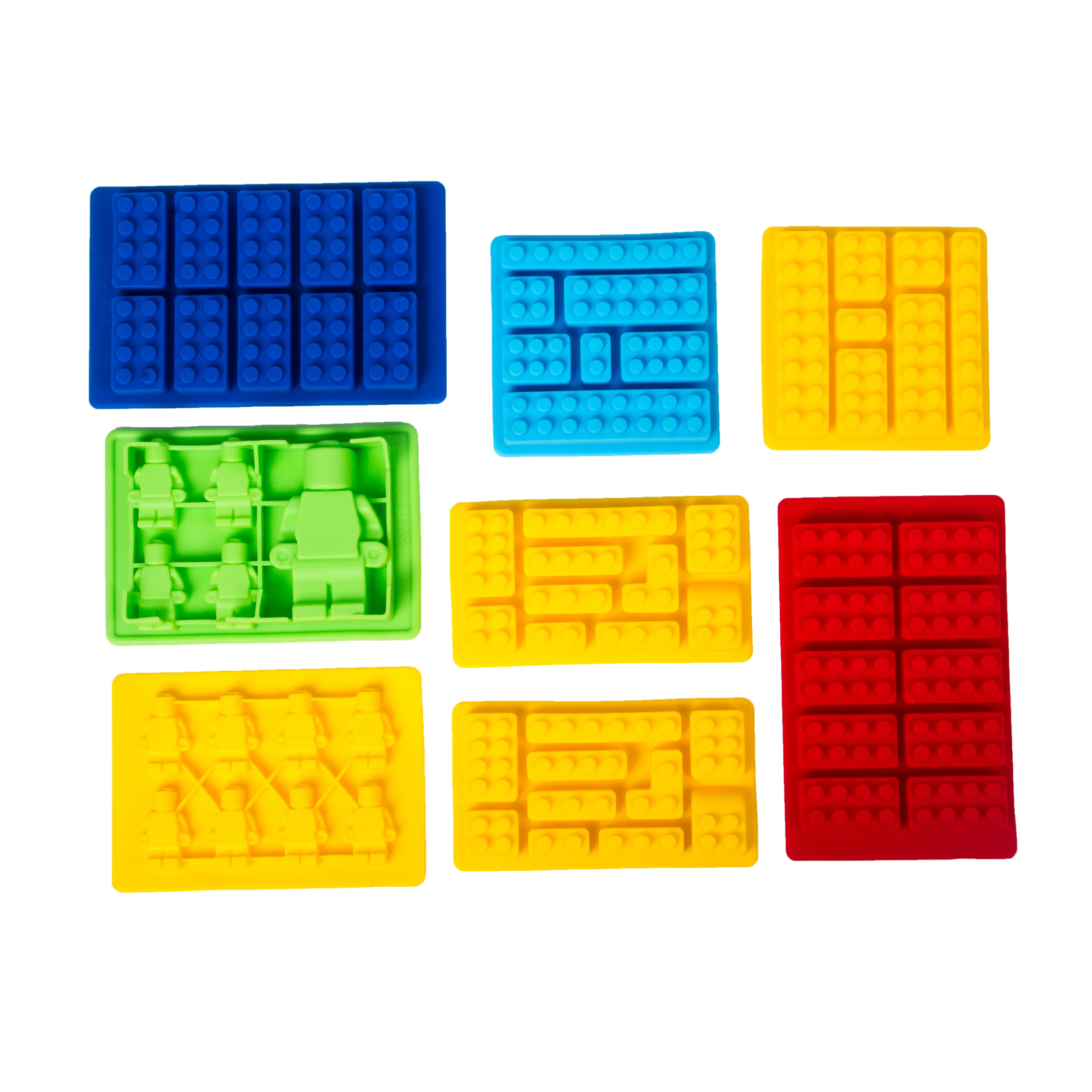 

DIY Molds 8pcs Candy Molds For Lego Lovers Chocolate Ice Cube Silicone Baking Make Premium Kitchen Ice Lolly Cream Molds