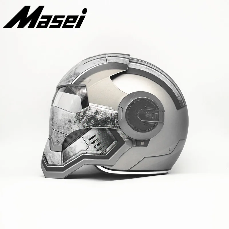 Топ ABS Masei War машина матовый серый мужской Железный человек шлем мотоциклетный шлем половина шлем открытый шлем