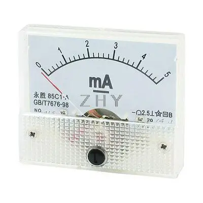 

85C1-A DC 0-5mA Fine Tuning Dial Current Test Panel Meter Ammeter