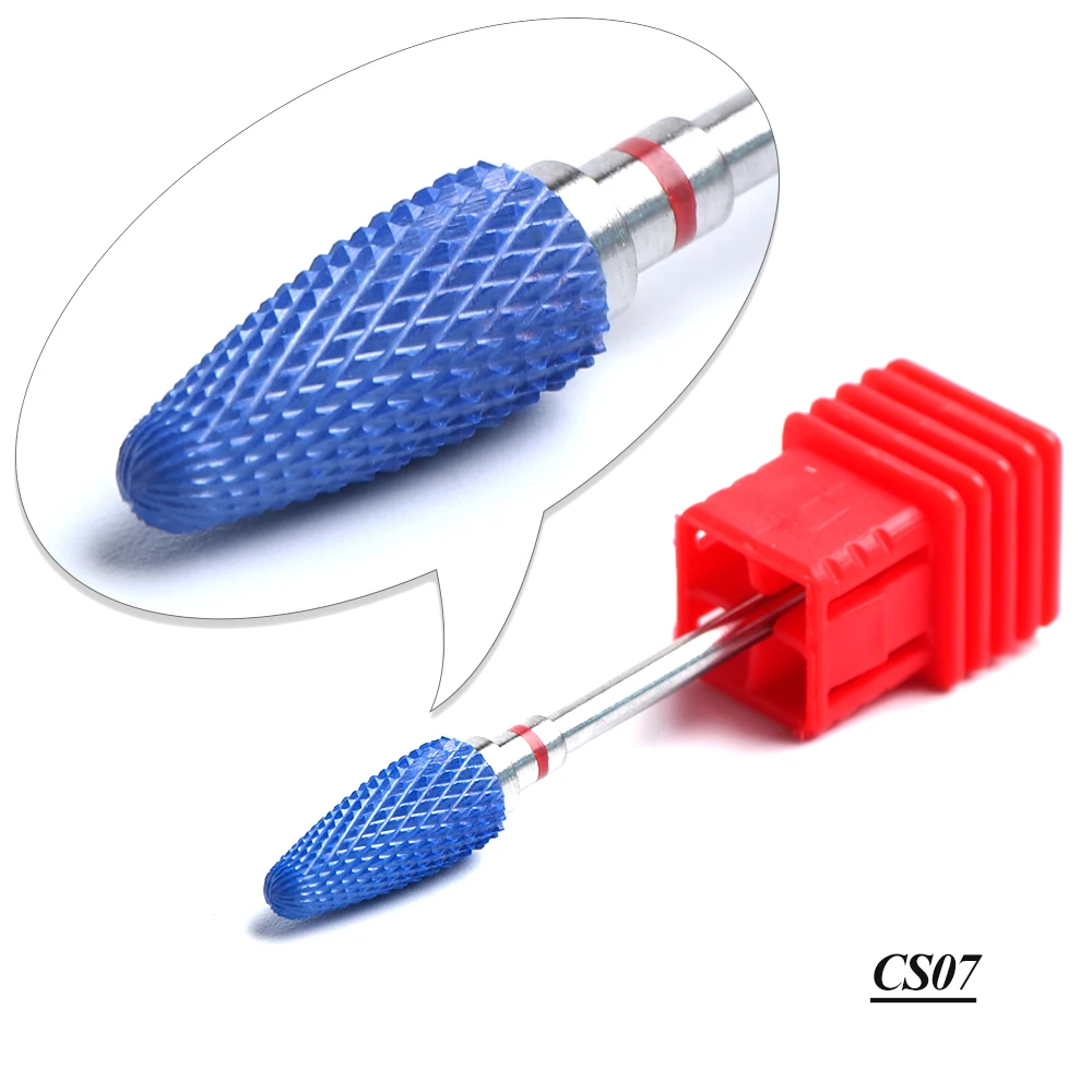 Керамический, твердосплавный сверло для ногтей, инструмент для шлифовки кутикулы, резцы для Электрический маникюр ногтей, машина для сверления зонтиков, SACS3-21 - Цвет: CS07