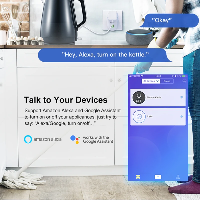 Интеллектуальный выключатель света Sonoff S26 умная розетка Wi Fi разъем таймер