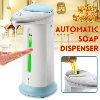 

NEW Touchless Liquid Soap Dispenser Smart Hands-Free Automatic Soap Dispenser Pump For Bathroom Kitchen 400ML