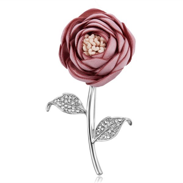 Charm Lady Cloth Art Pearl Fabric Flower Brooch Pin Women Cardigan Shirt Shawl Coat Lapel Pin Jewelry Accessories Gifts