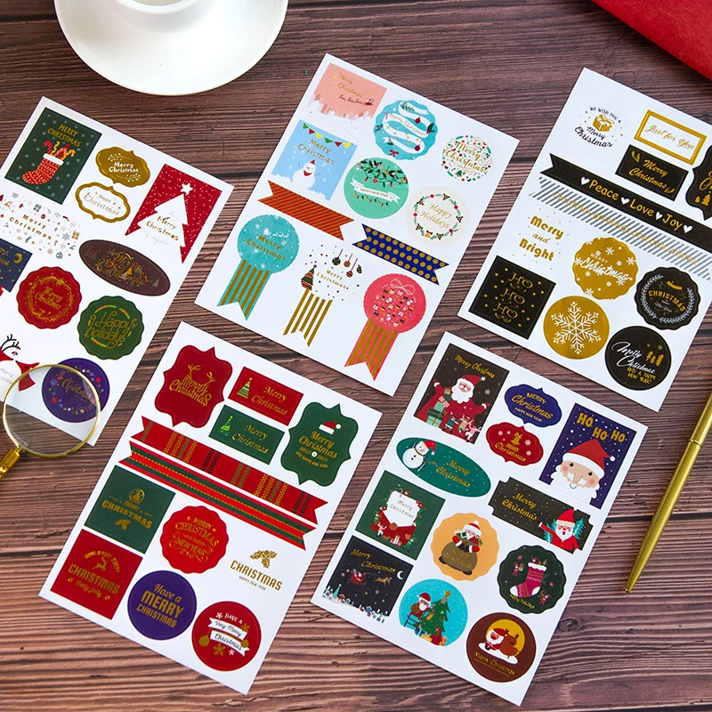 

2pcs/lot Christmas seal stickers Adhesive Stickers DIY Decoration Diary stickers stationery