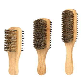 

3Pcs/Set Wood Handle Men Beard Brush Men Mustache Brushes Comb Double-Sided Facial Hair Brush Male Face Shaving Brush Tool