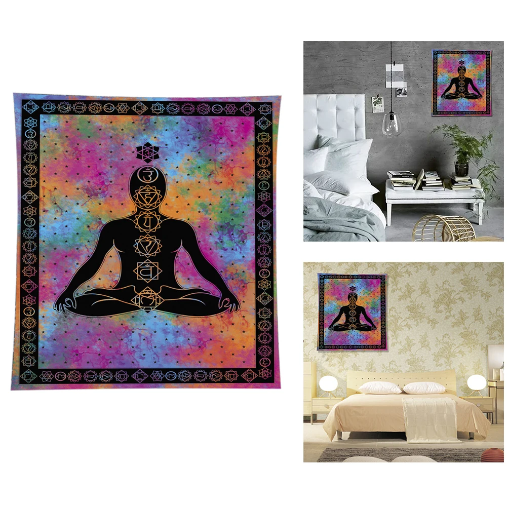 

Wall Tapestry Print Multipurpose Art Yoga Meditation Tablecloth Carpet Seven Chakra Buddha Beach Mat Picnic Hippie Hanging Decor