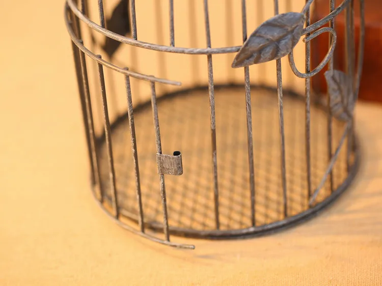 Кованое железо декоративная клетка Ретро украшение птица в клетке садовое украшение открытый сад креативное украшение домашний настенный