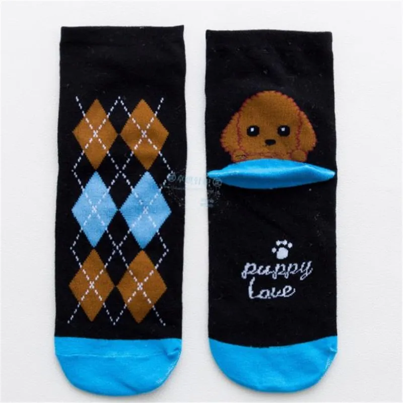 ZQ078-Pug Dog Чихуахуа, Лабрадор Ретривер, шнауцер, мопс, Бабочка, хлопковые чулки для мужчин и женщин ZQ078 - Цвет: ZQ078-Pug Dog