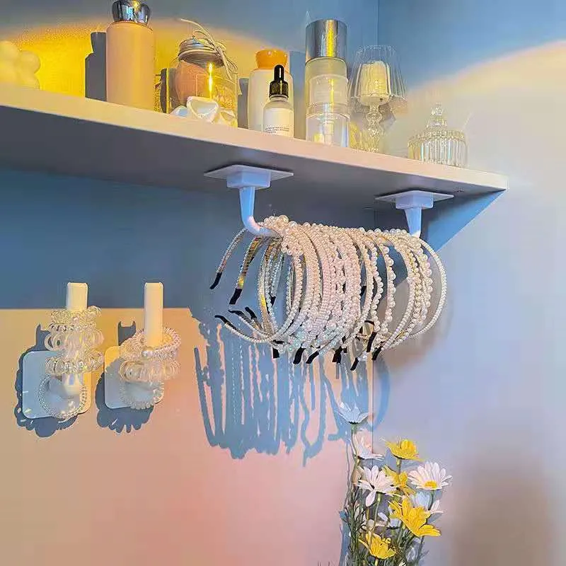 Kitchen Organizer Rack Self-adhesive Tissue Hanger Plastic Paper Roll Holder Wall Mounted For Kitchen Bathroom