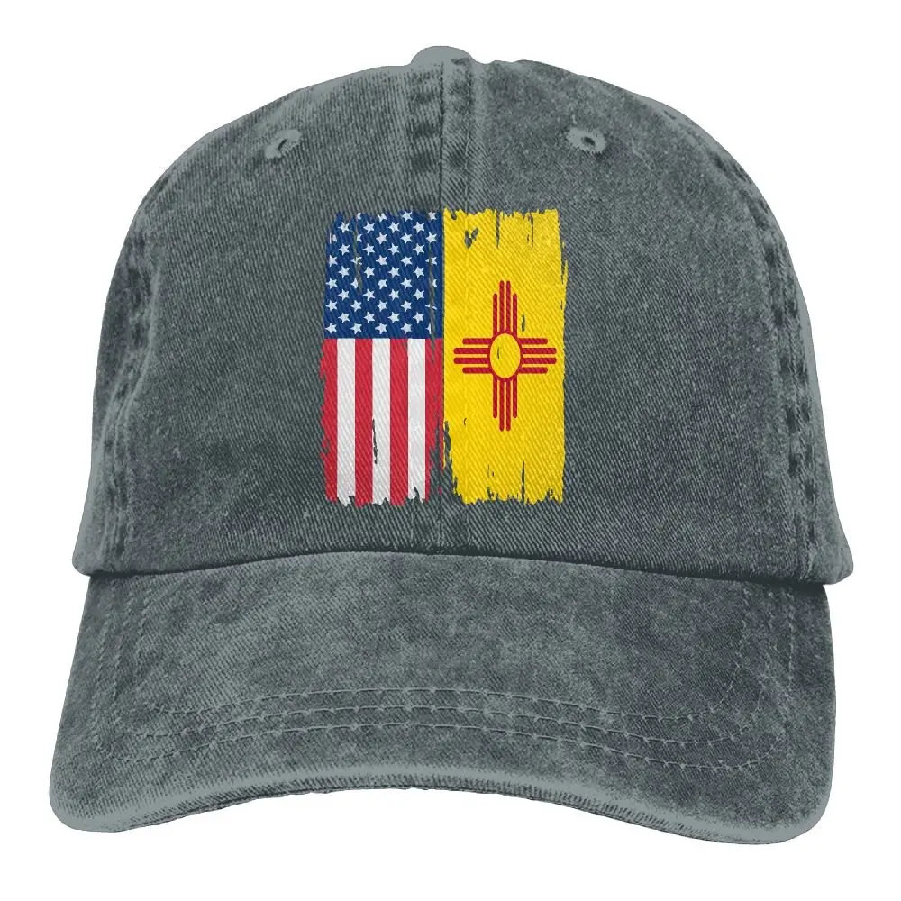 TSDFC2018 Adult Fashion Cotton Denim Baseball Cap American New Mexico Flag Classic Dad Hat Adjustable Plain |