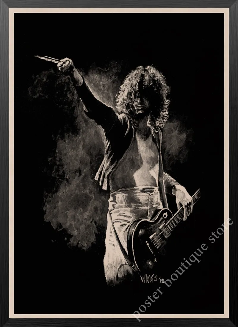 Led Zeppelin рок-н-РОЛ постер, Jimmy страница, Роберт Плант винтажные наклейки домашний Декор наклейки на стену девять процентов/3