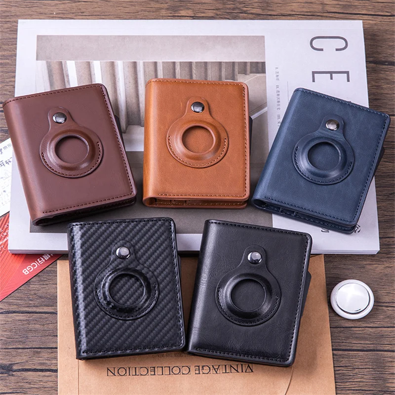 2022 For Airtag Wallet Money Bag Leather Card Holder Small Men Women