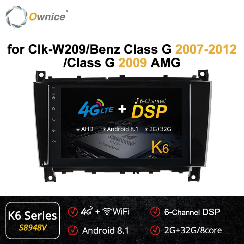 Ownice K3 K5 K6 для Mercedes Benz G Class W467 2004~ 2008 Android 9,0 4G LTE DSP 360 Panorama OpticalCar радио плеер gps Navi - Color: S8948 K6