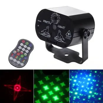 Led Laser Podium Projector Rood Blauw Groen Lamp Mini Rgb Disco Light Usb Oplaadbare Bruiloft Verjaardag Party Dj Verlichting