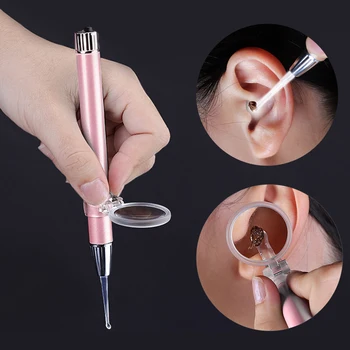 

Tool Spoon Cleaning Portable Earpick Adjustable Home Magnifying Glass Children Ear Care Luminescent Wax Removal Led Adult